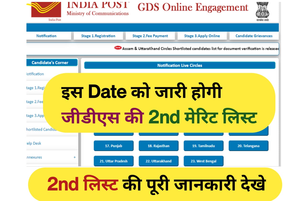 POST OFFICE GDS 2nd MERIT LIST 2023